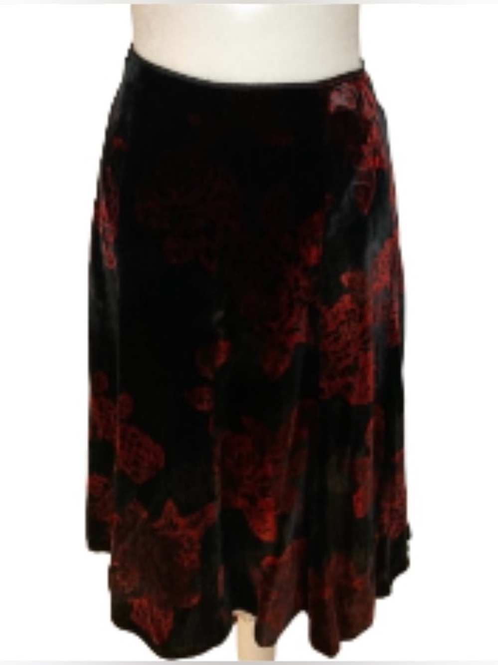 NWT Reba Black & Red Midi Skirt Size 16 - Picture 3 of 9